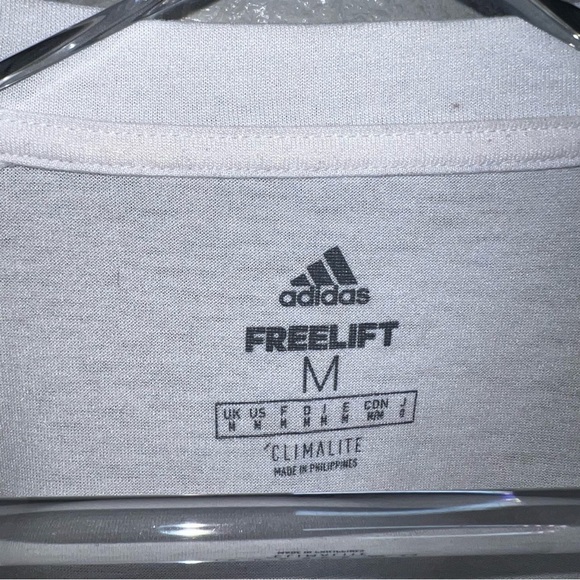 White Adidas Men’s Free Lift T Shirt - Picture 7 of 8
